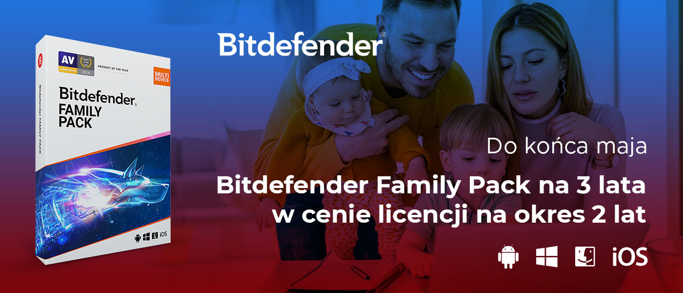Nowe, trzyletnie licencje Family Pack w cenie licencji dwuletnich na dostępną ilość stanowisk. 